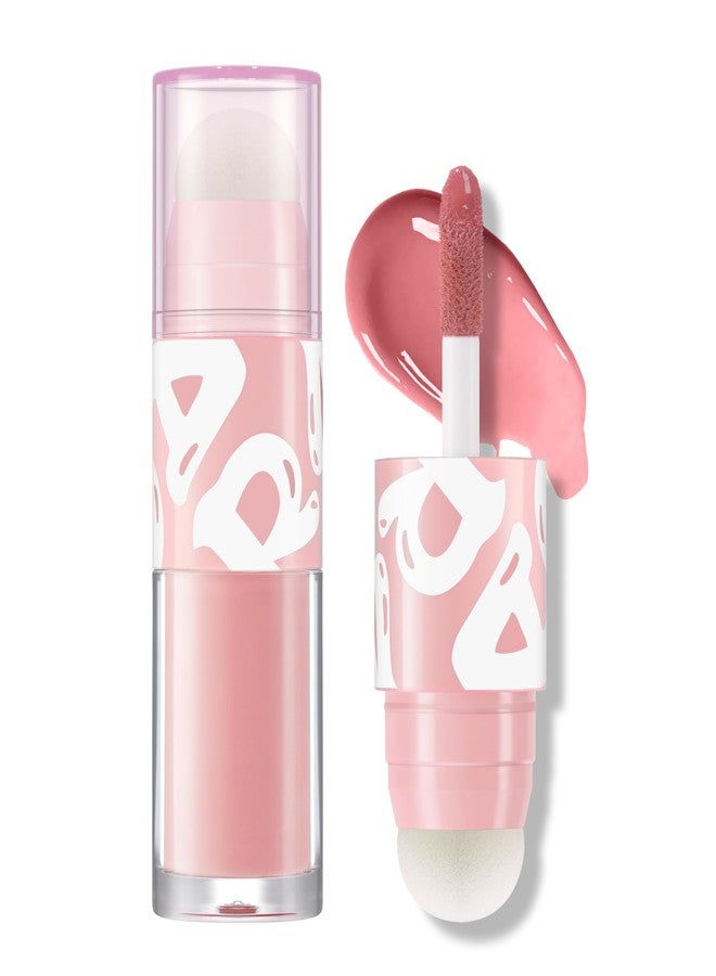 Noerrors Dual-Ended Pink Liquid Blush for Cheeks, Long-Lasting and Multi-Use High Pigment Blusher Liquid, Waterproof Matte Finish Cheek Blusher for Natural Flush, Cute Makeup Blush Tint for Women - Image 1